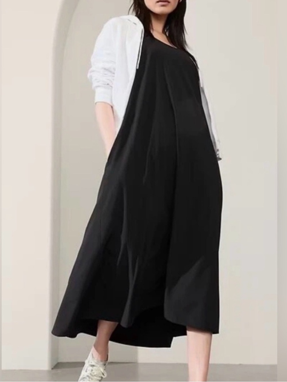 Athleta Presidio Traveler Maxi Dress Black
